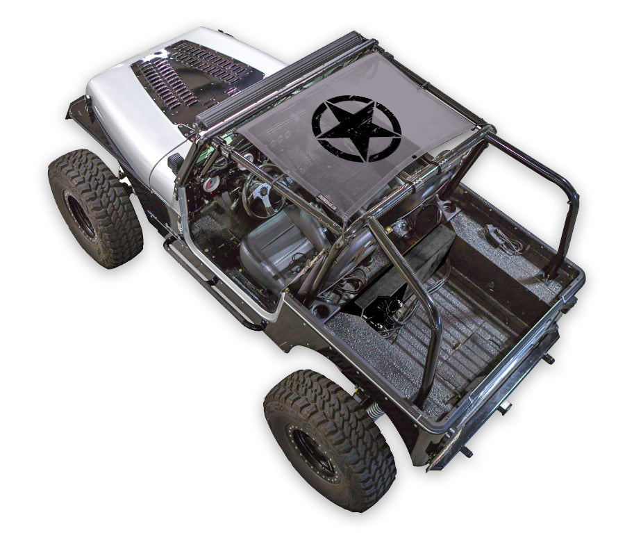 Jeep Wrangler YJ Sun Shade Stock Printed Shade Top (1987–1996)