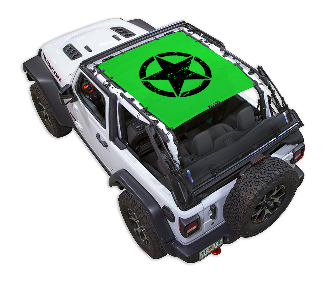 Jeep Wrangler JL 2-Door Sun Shade Stock Printed Shade Top (2018–2026)