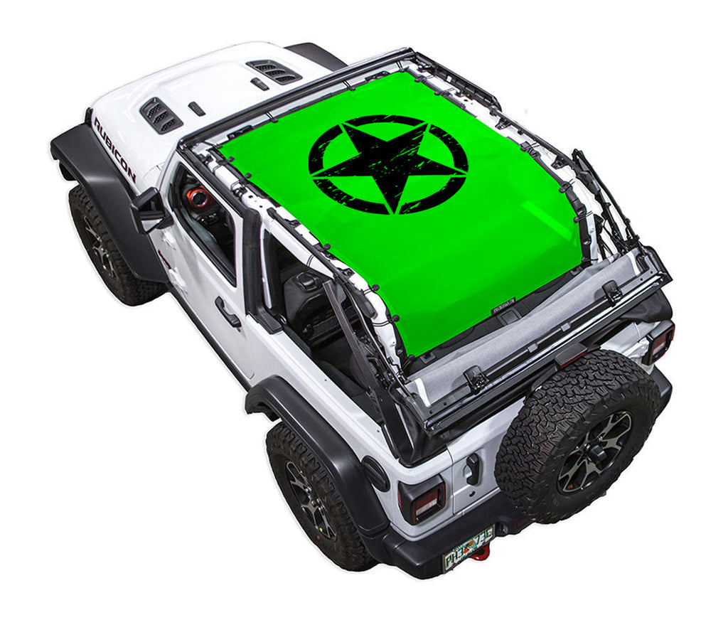 Jeep Wrangler JL 2-Door Sun Shade Stock Printed Shade Top (2018–2026)