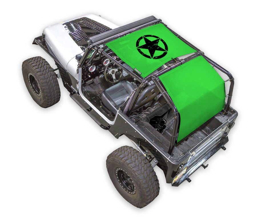 Jeep Wrangler YJ Sun Shade Stock Printed Shade Top (1987–1996)
