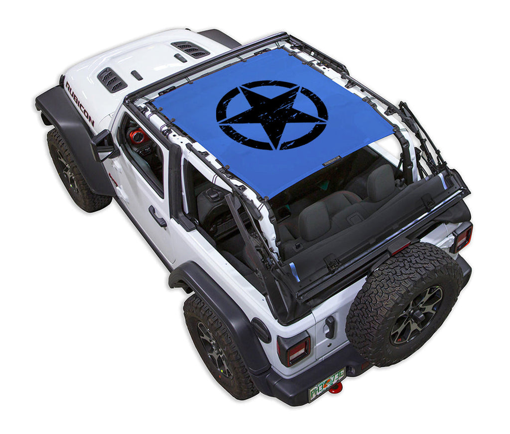 Jeep Wrangler JL 2-Door Sun Shade Stock Printed Shade Top (2018–2026)