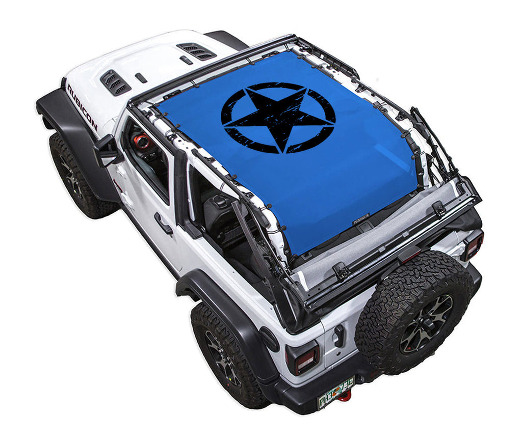 Jeep Wrangler JL 2-Door Sun Shade Stock Printed Shade Top (2018–2026)