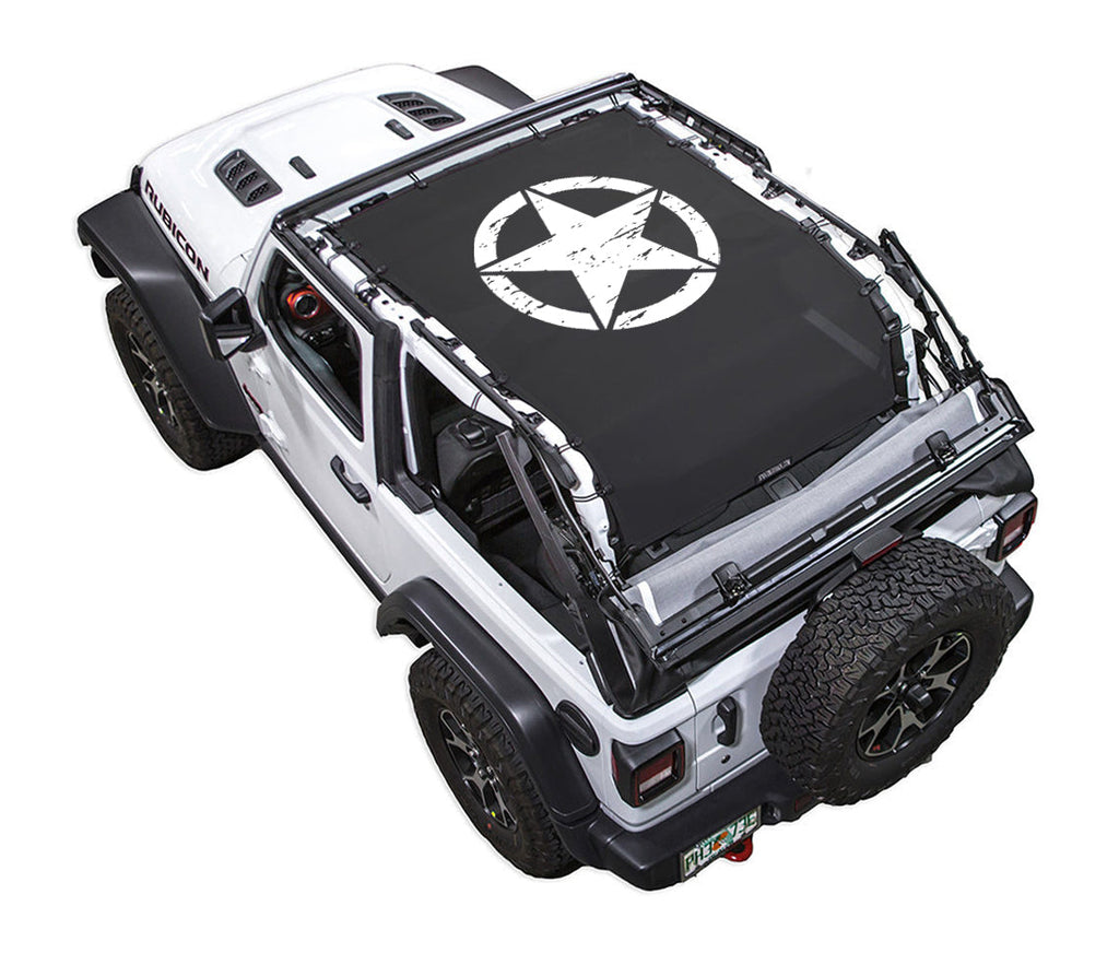 Jeep Wrangler JL 2-Door Sun Shade Stock Printed Shade Top (2018–2026)