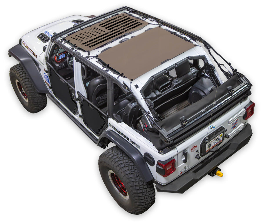 Jeep Wrangler JLU 4-Door Sun Shade Stock Printed Shade Top (2018–2026)