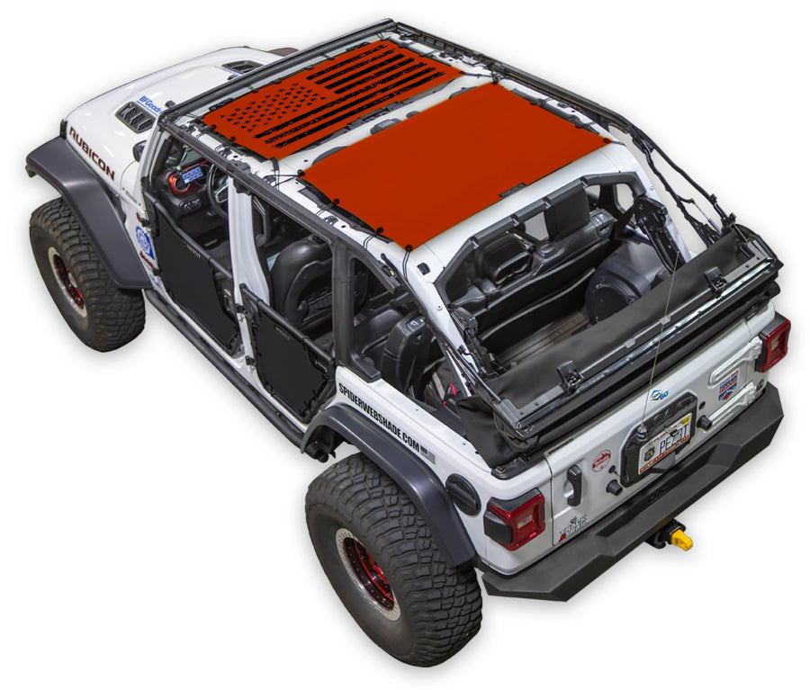 Jeep Wrangler JLU 4-Door Sun Shade Stock Printed Shade Top (2018–2026)