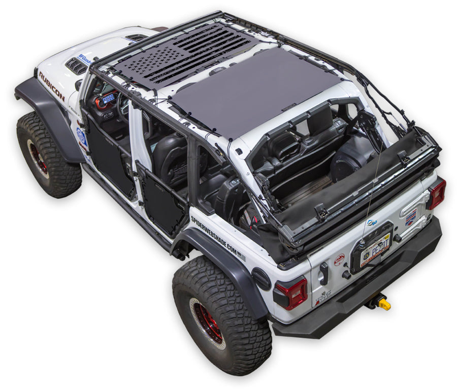 Jeep Wrangler JLU 4-Door Sun Shade Stock Printed Shade Top (2018–2026)