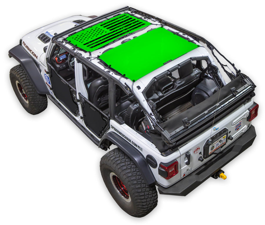 Jeep Wrangler JLU 4-Door Sun Shade Stock Printed Shade Top (2018–2026)