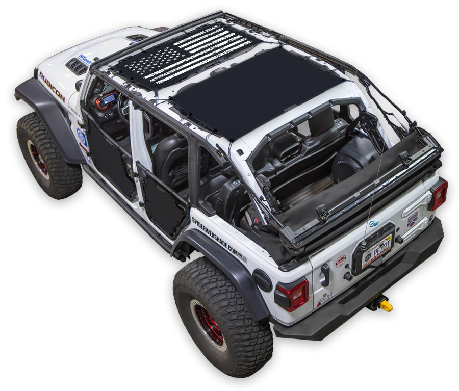 Jeep Wrangler JLU 4-Door Sun Shade Stock Printed Shade Top (2018–2026)