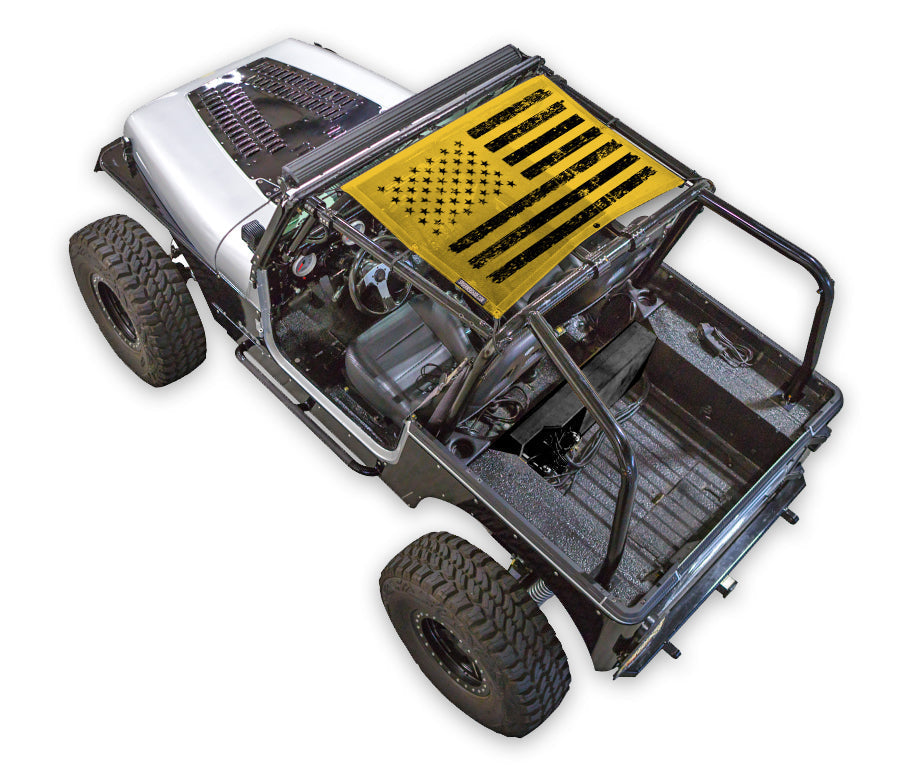 Jeep Wrangler YJ Sun Shade Stock Printed Shade Top (1987–1996)