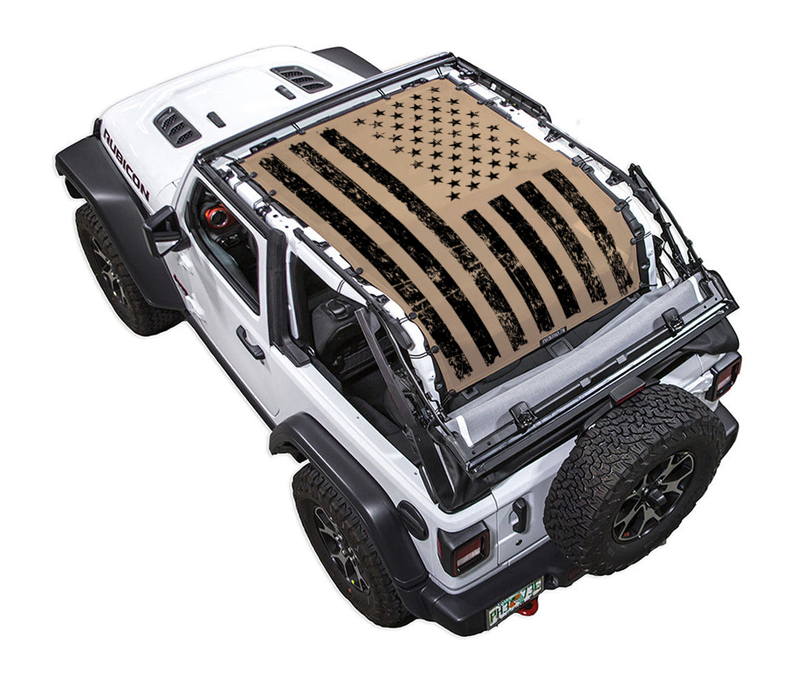 Jeep Wrangler JL 2-Door Sun Shade Stock Printed Shade Top (2018–2026)