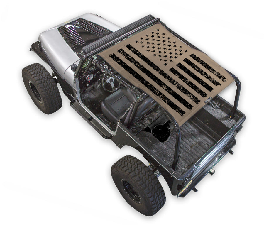 Jeep Wrangler YJ Sun Shade Stock Printed Shade Top (1987–1996)
