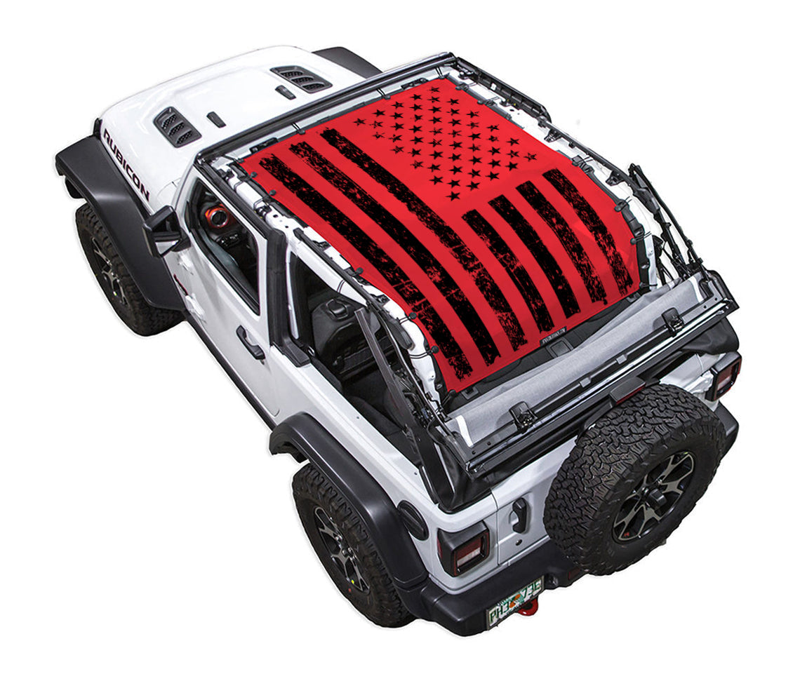Jeep Wrangler JL 2-Door Sun Shade Stock Printed Shade Top (2018–2026)