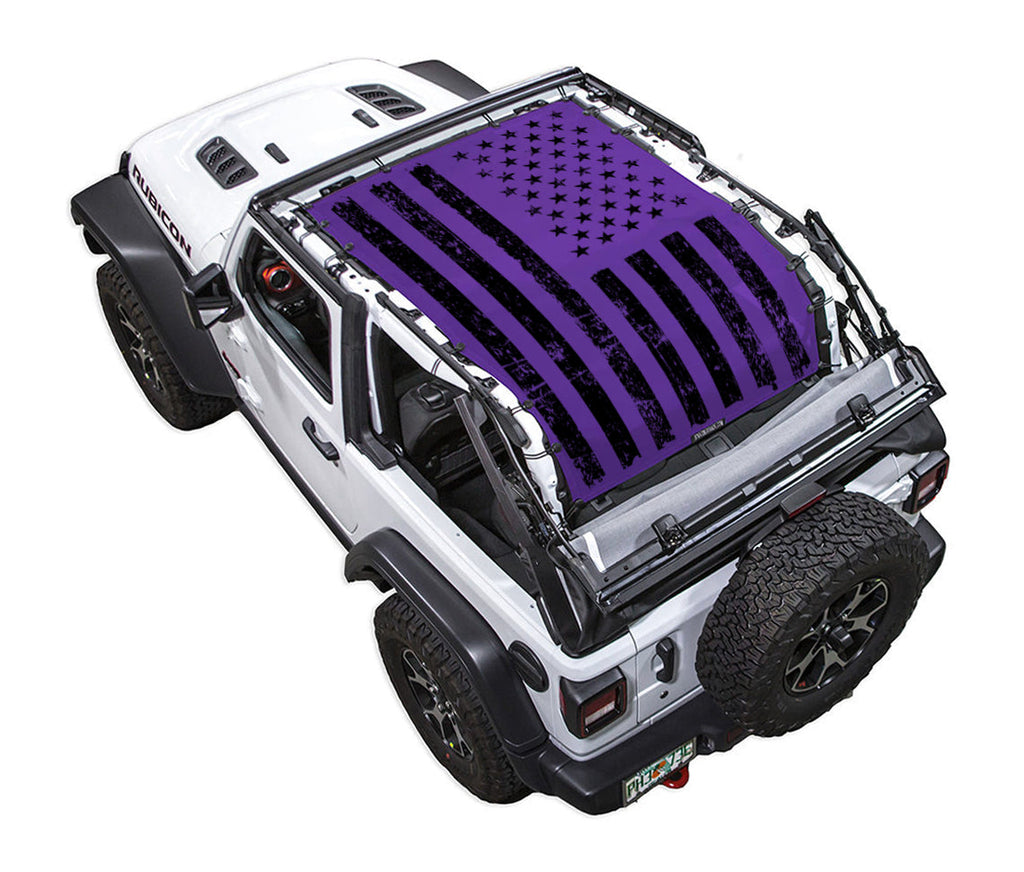 Jeep Wrangler JL 2-Door Sun Shade Stock Printed Shade Top (2018–2026)