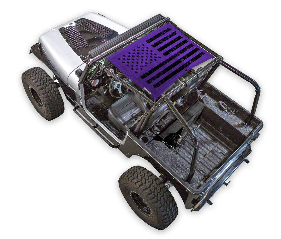 Jeep Wrangler YJ Sun Shade Stock Printed Shade Top (1987–1996)