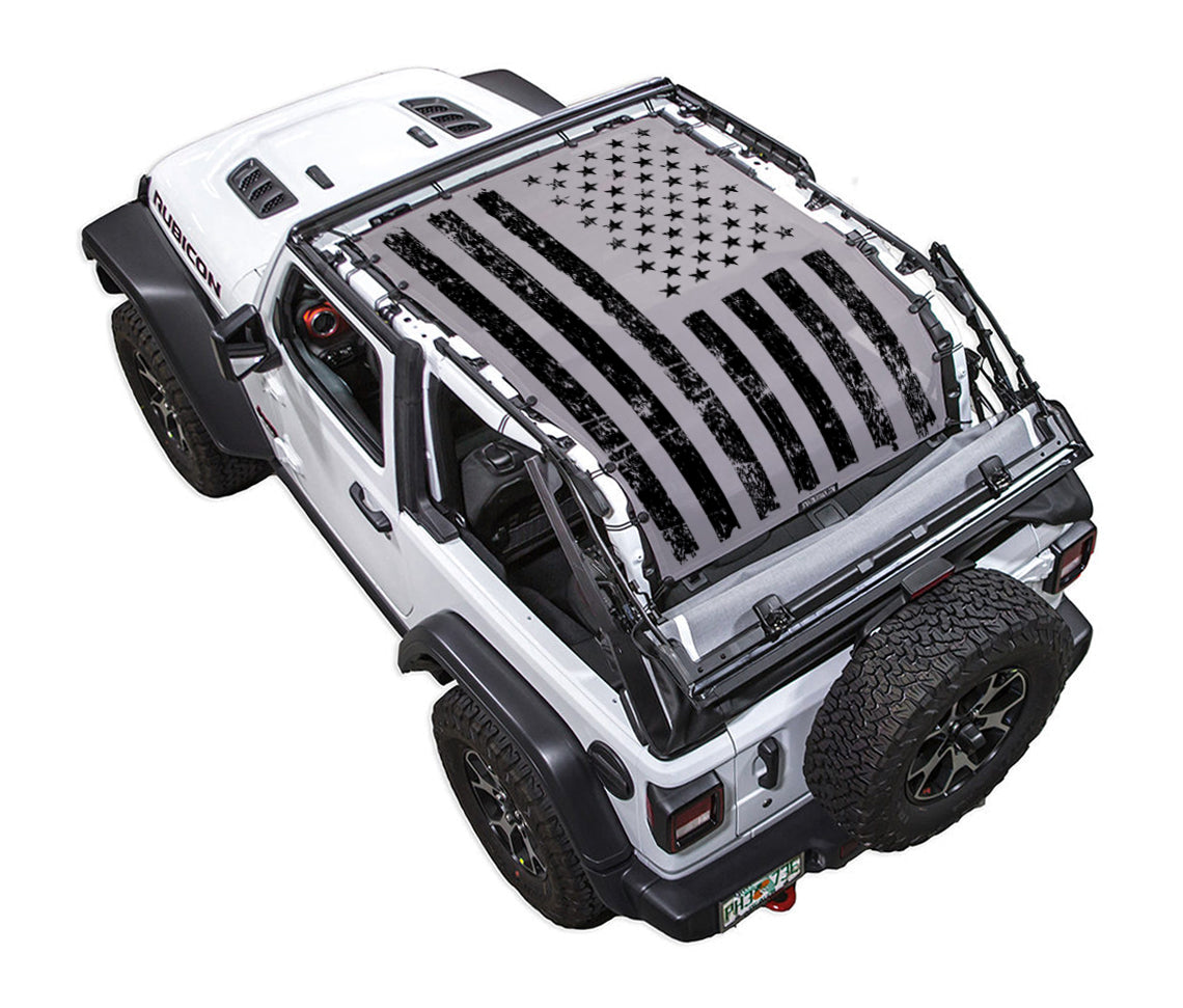 Jeep Wrangler JL 2-Door Sun Shade Stock Printed Shade Top (2018–2026)
