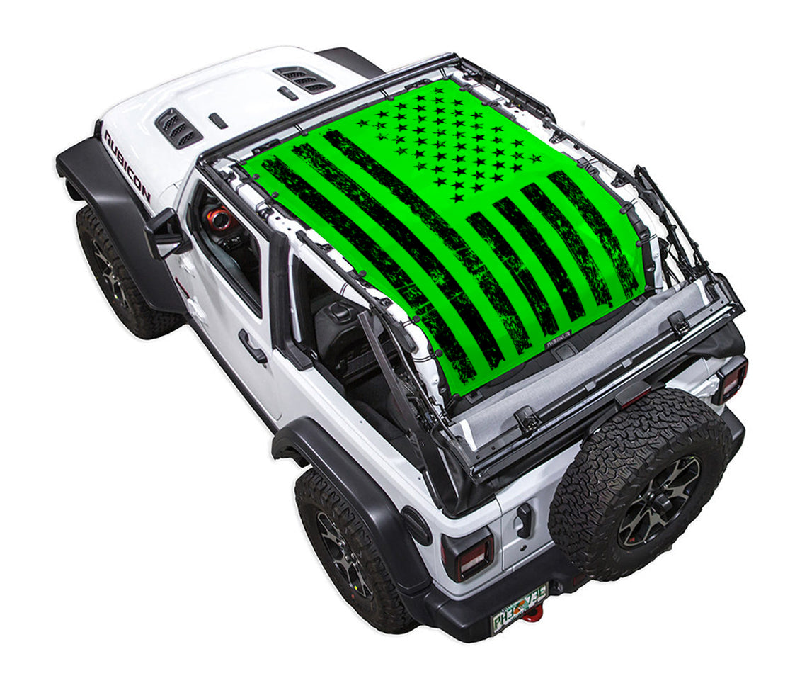 Jeep Wrangler JL 2-Door Sun Shade Stock Printed Shade Top (2018–2026)