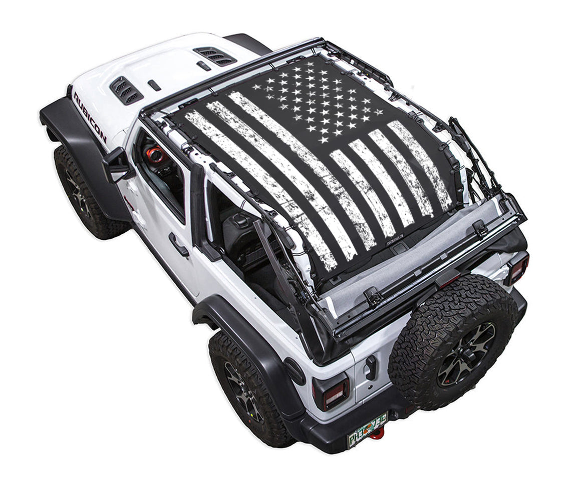 Jeep Wrangler JL 2-Door Sun Shade Stock Printed Shade Top (2018–2026)