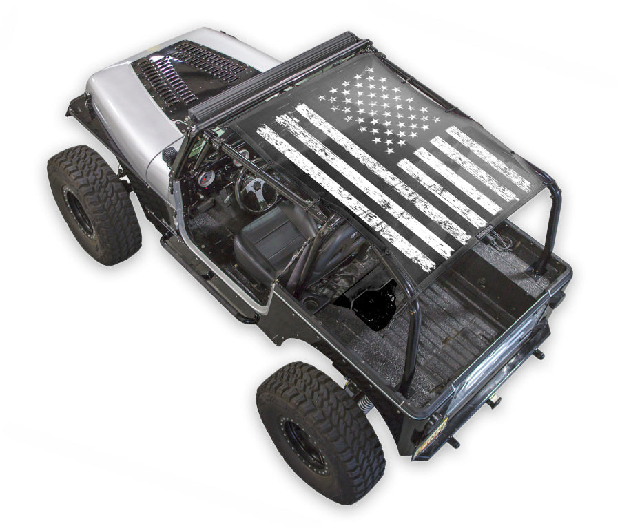 Jeep Wrangler YJ Sun Shade Stock Printed Shade Top (1987–1996)