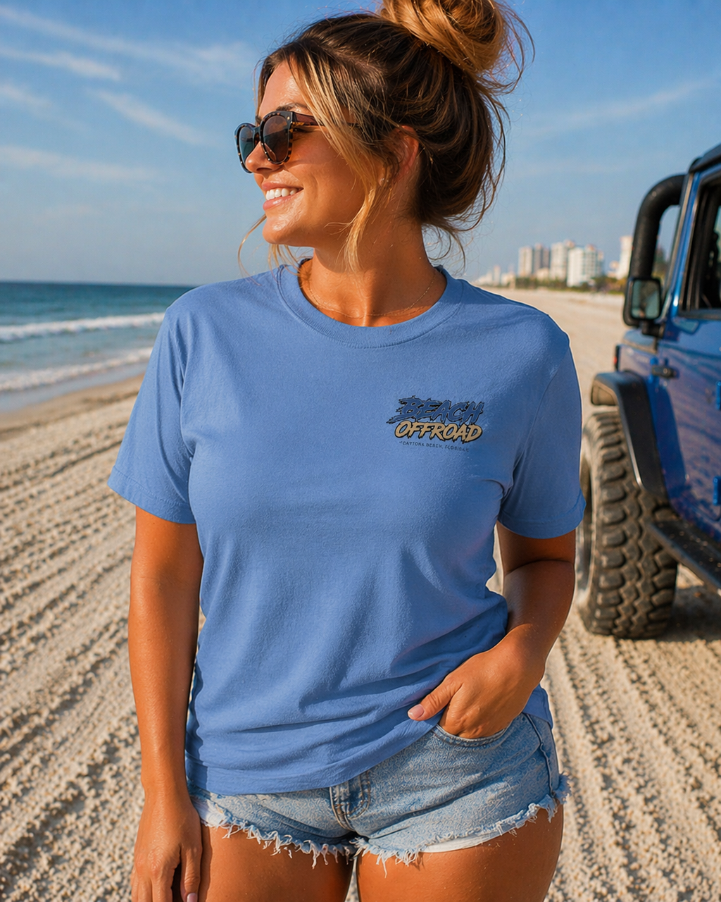 Daytona Beach Offroad T-Shirt - Front Model Shot | Beach Offroad