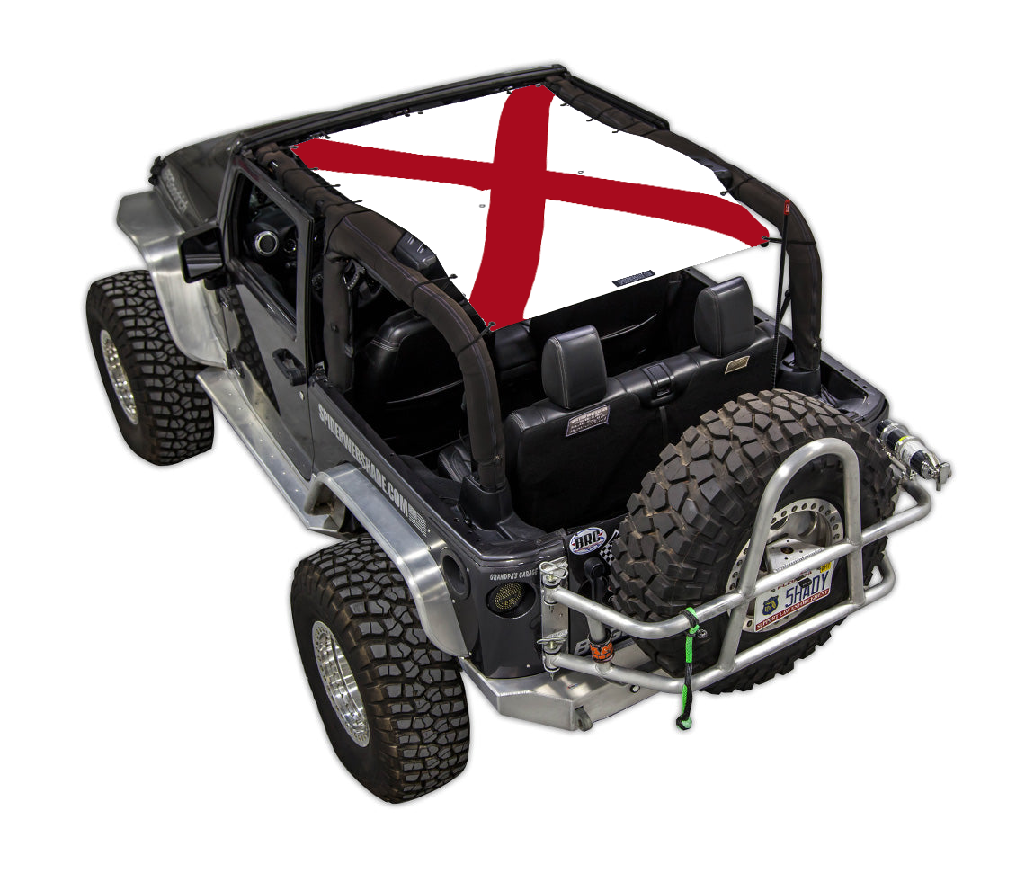 Jeep Wrangler JK 2-Door Sun Shade Stock Printed Shade Top (2007–2017)