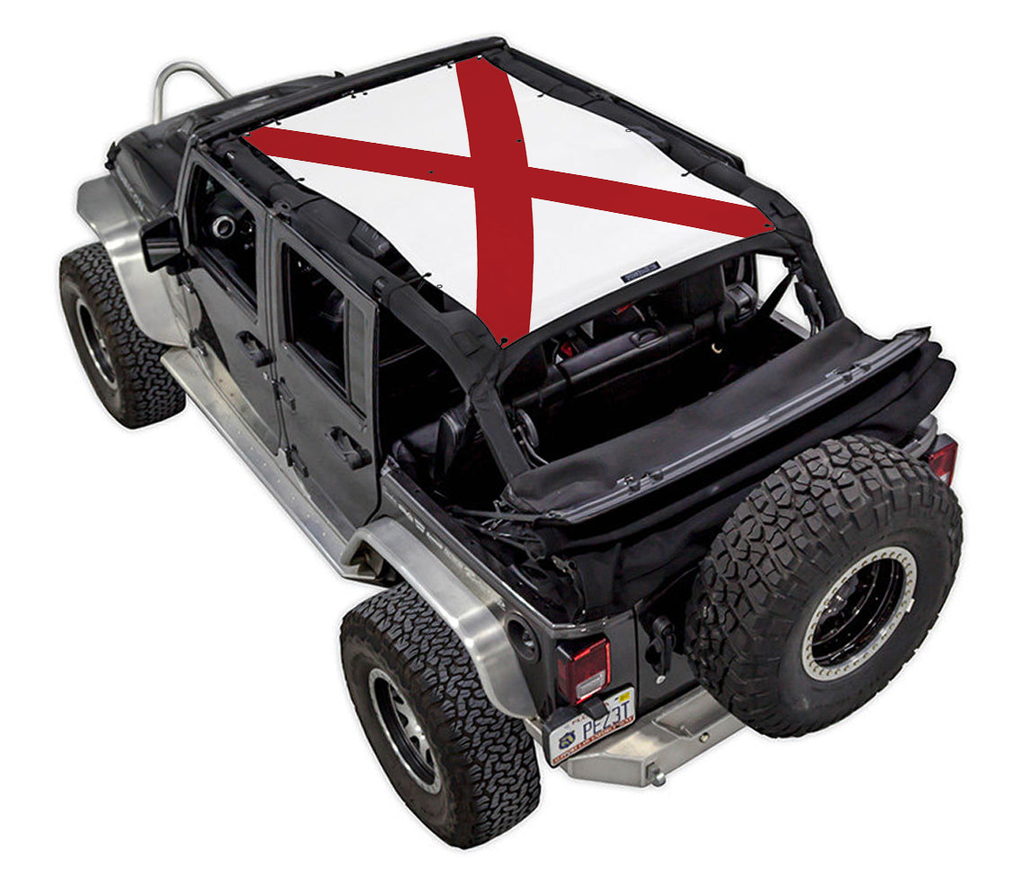 Jeep Wrangler JKU 4-Door Sun Shade Stock Printed Shade Top (2007–2017)