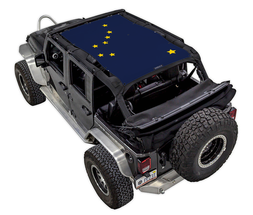 Jeep Wrangler JKU 4-Door Sun Shade Stock Printed Shade Top (2007–2017)