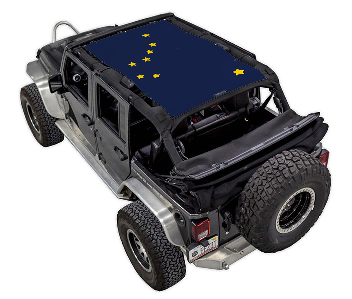 Jeep Wrangler JKU 4-Door Sun Shade Stock Printed Shade Top (2007–2017)