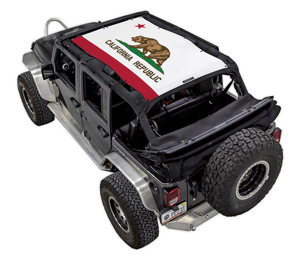 Jeep Wrangler JKU 4-Door Sun Shade Stock Printed Shade Top (2007–2017)