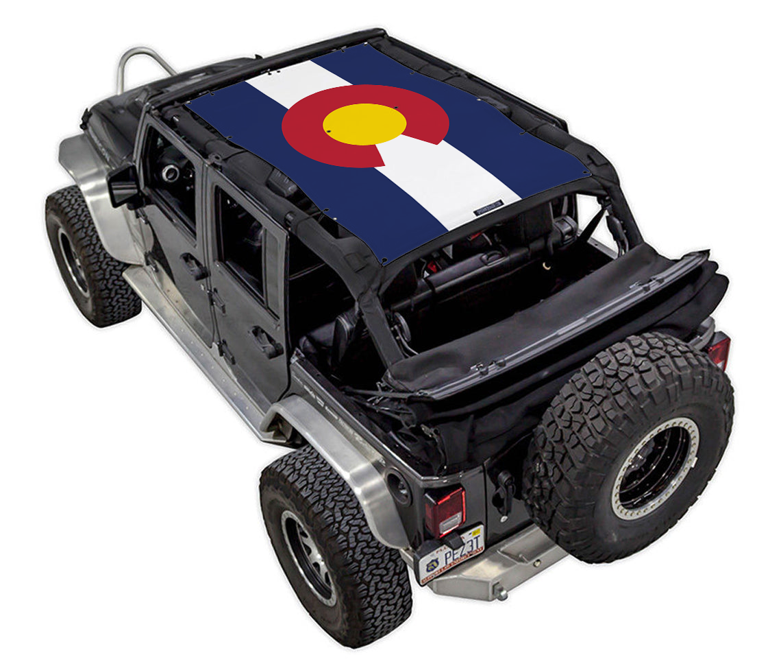 Jeep Wrangler JKU 4-Door Sun Shade Stock Printed Shade Top (2007–2017)
