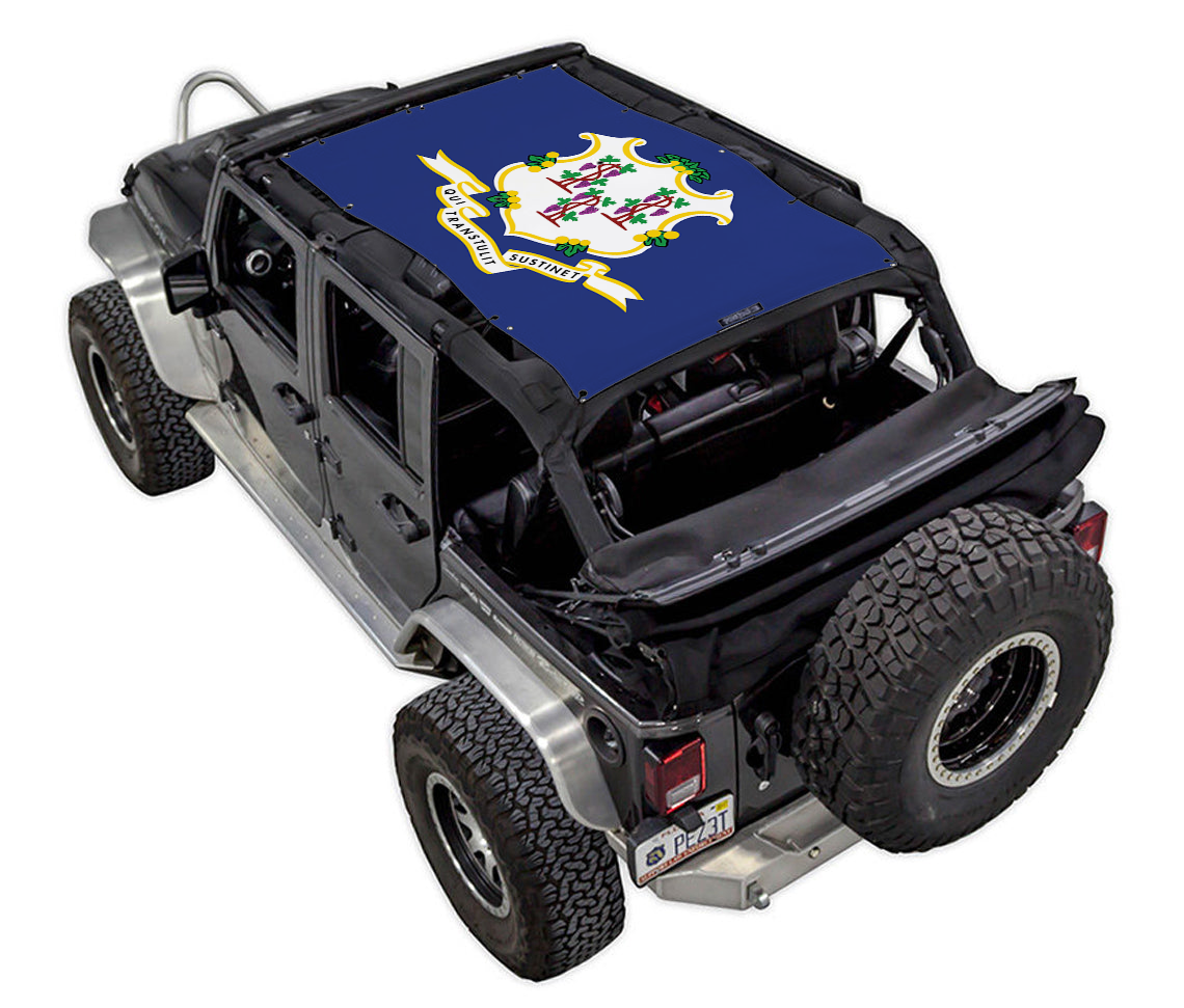 Jeep Wrangler JKU 4-Door Sun Shade Stock Printed Shade Top (2007–2017)