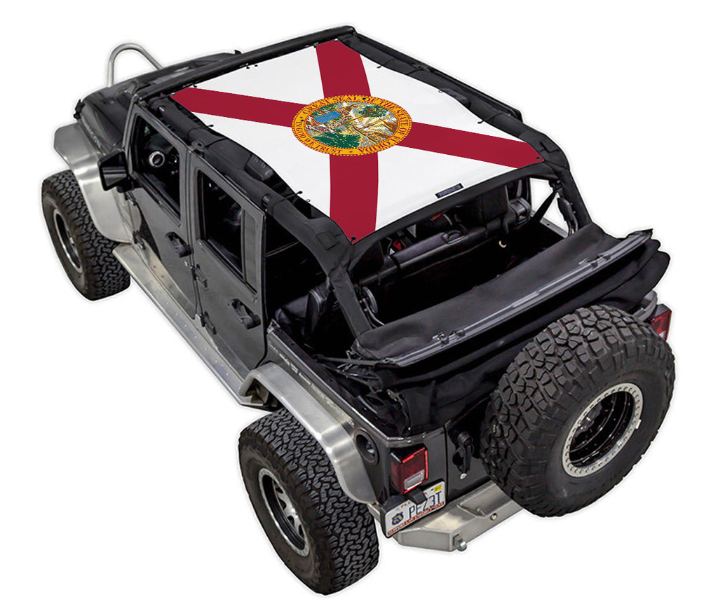 Jeep Wrangler JKU 4-Door Sun Shade Stock Printed Shade Top (2007–2017)