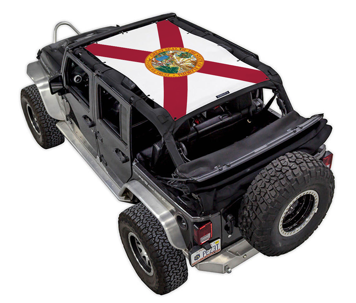Jeep Wrangler JKU 4-Door Sun Shade Stock Printed Shade Top (2007–2017)