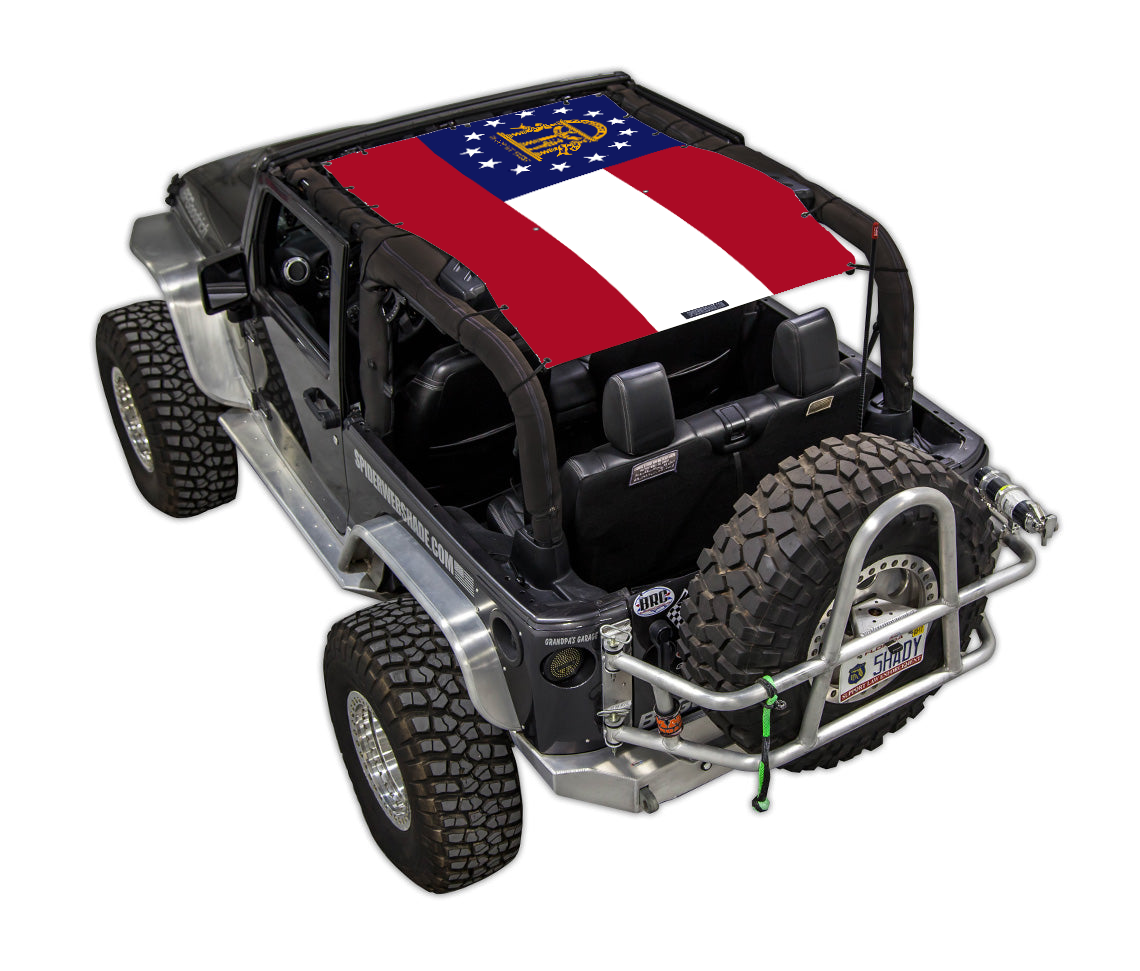 Jeep Wrangler JK 2-Door Sun Shade Stock Printed Shade Top (2007–2017)
