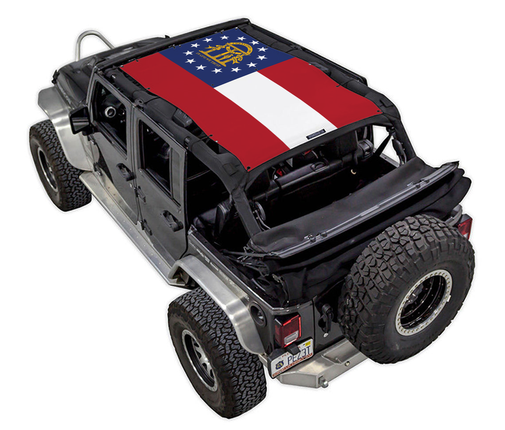 Jeep Wrangler JKU 4-Door Sun Shade Stock Printed Shade Top (2007–2017)