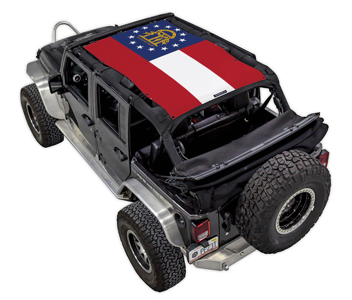 Jeep Wrangler JKU 4-Door Sun Shade Stock Printed Shade Top (2007–2017)