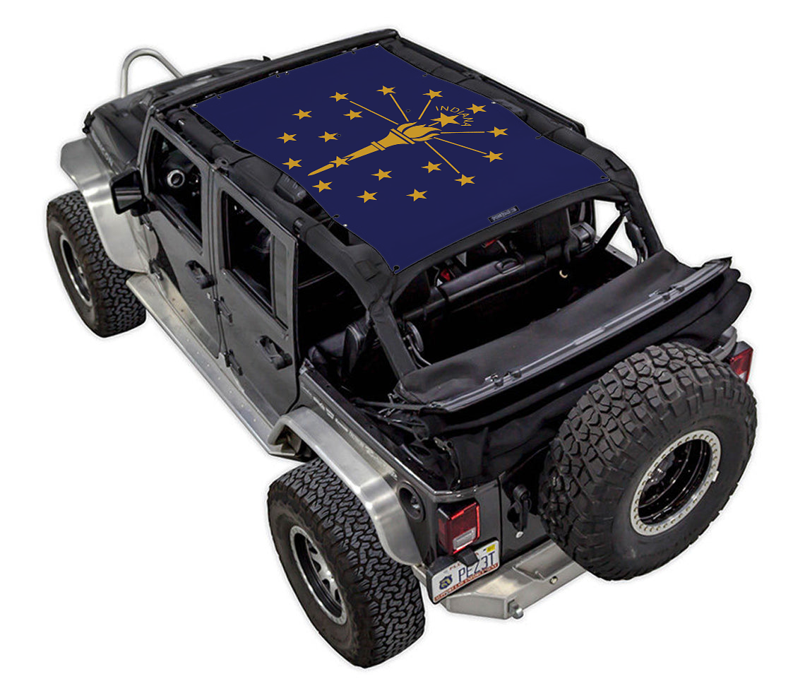 Jeep Wrangler JKU 4-Door Sun Shade Stock Printed Shade Top (2007–2017)