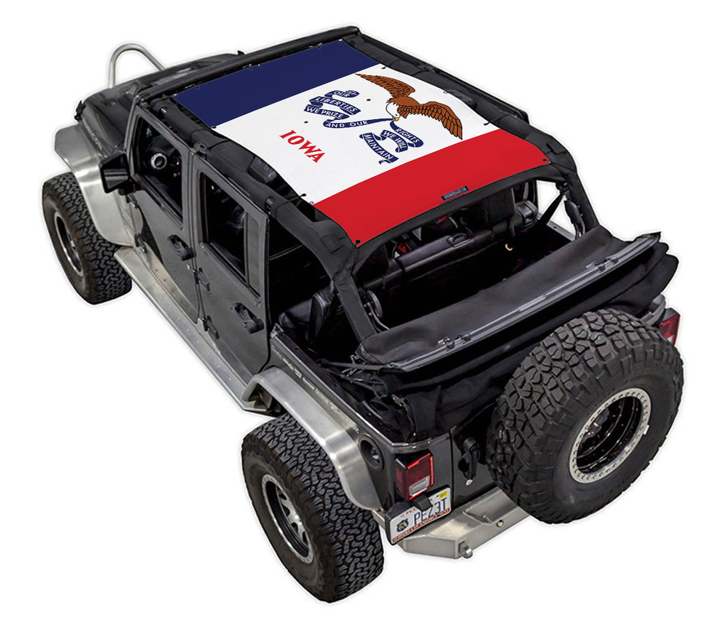 Jeep Wrangler JKU 4-Door Sun Shade Stock Printed Shade Top (2007–2017)