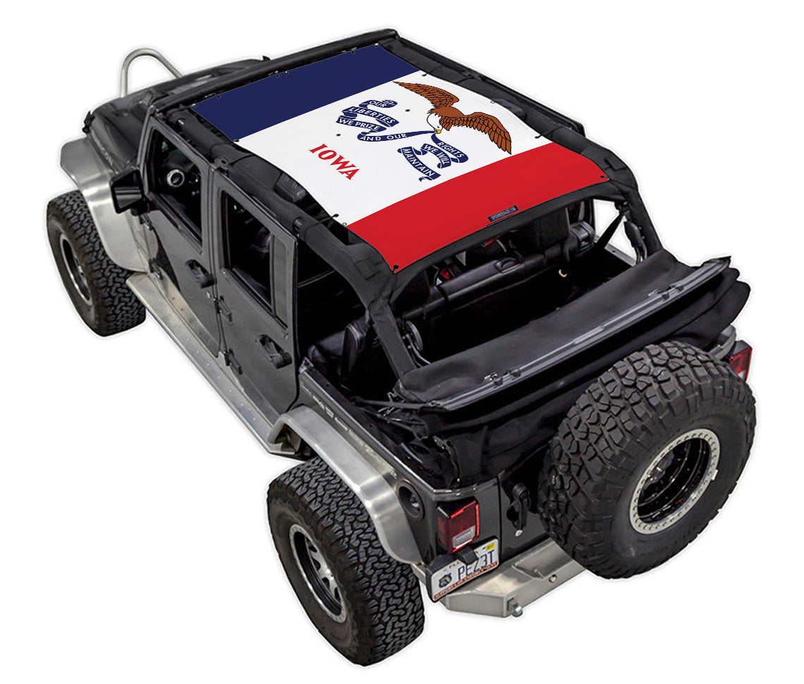 Jeep Wrangler JKU 4-Door Sun Shade Stock Printed Shade Top (2007–2017)