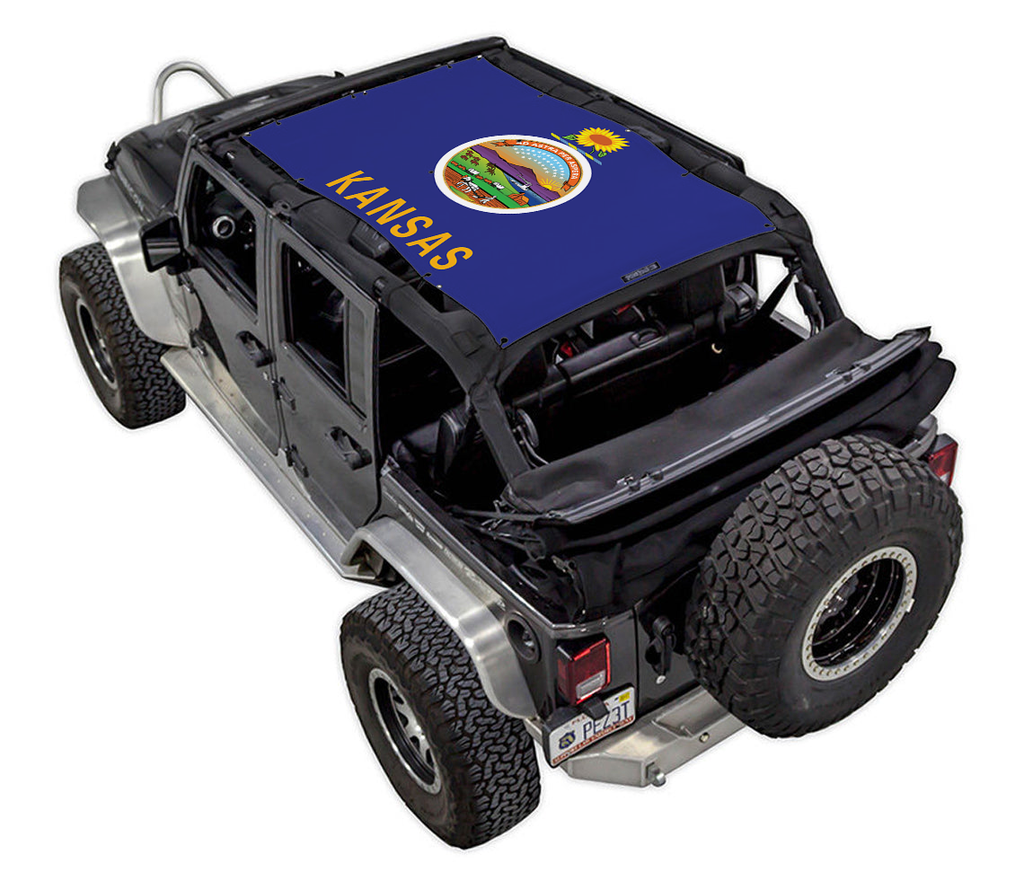 Jeep Wrangler JKU 4-Door Sun Shade Stock Printed Shade Top (2007–2017)