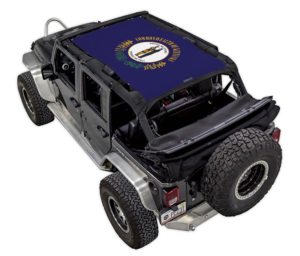 Jeep Wrangler JKU 4-Door Sun Shade Stock Printed Shade Top (2007–2017)