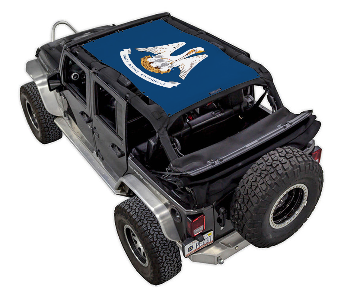 Jeep Wrangler JKU 4-Door Sun Shade Stock Printed Shade Top (2007–2017)