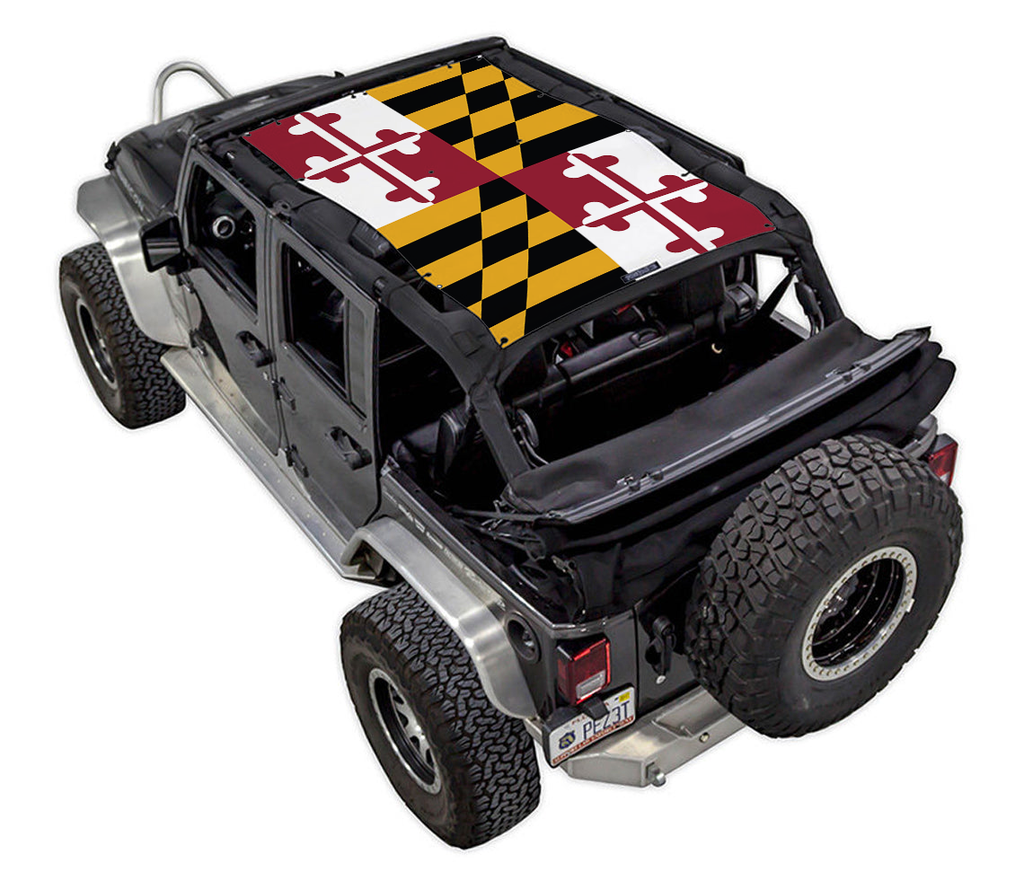 Jeep Wrangler JKU 4-Door Sun Shade Stock Printed Shade Top (2007–2017)