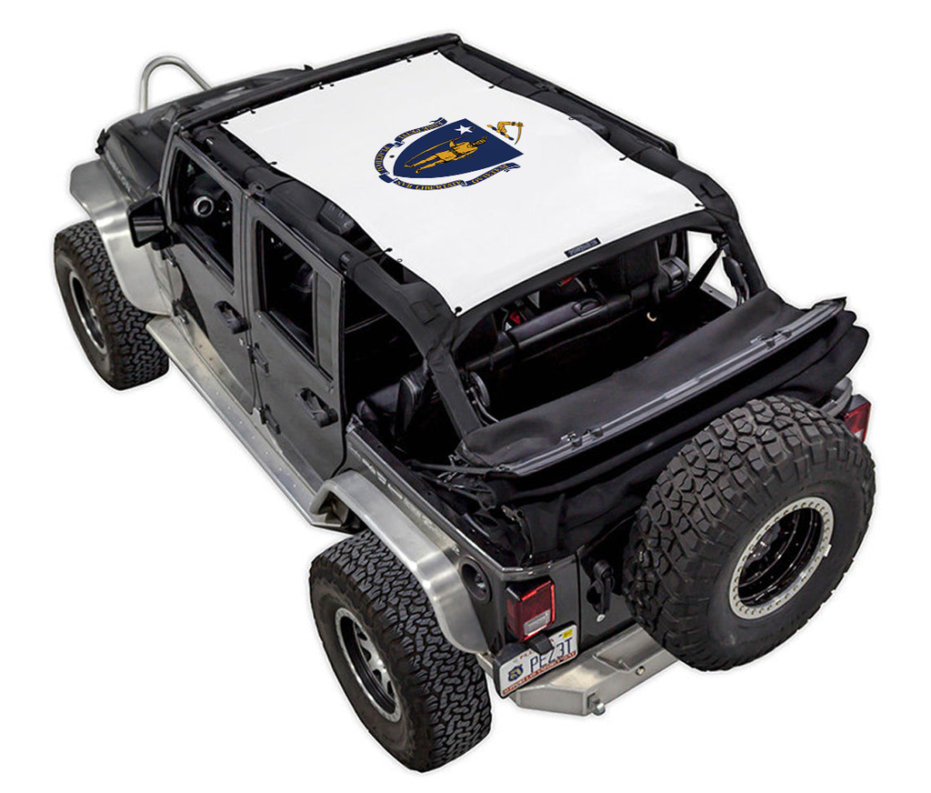 Jeep Wrangler JKU 4-Door Sun Shade Stock Printed Shade Top (2007–2017)