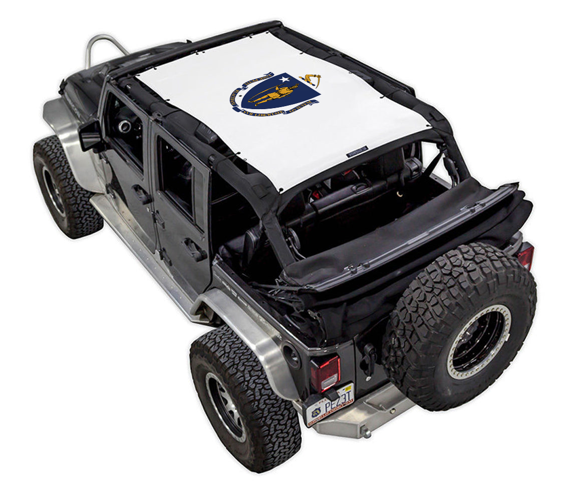 Jeep Wrangler JKU 4-Door Sun Shade Stock Printed Shade Top (2007–2017)