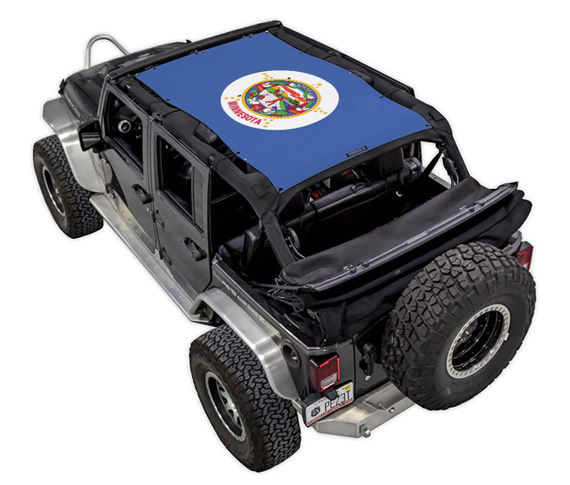 Jeep Wrangler JKU 4-Door Sun Shade Stock Printed Shade Top (2007–2017)
