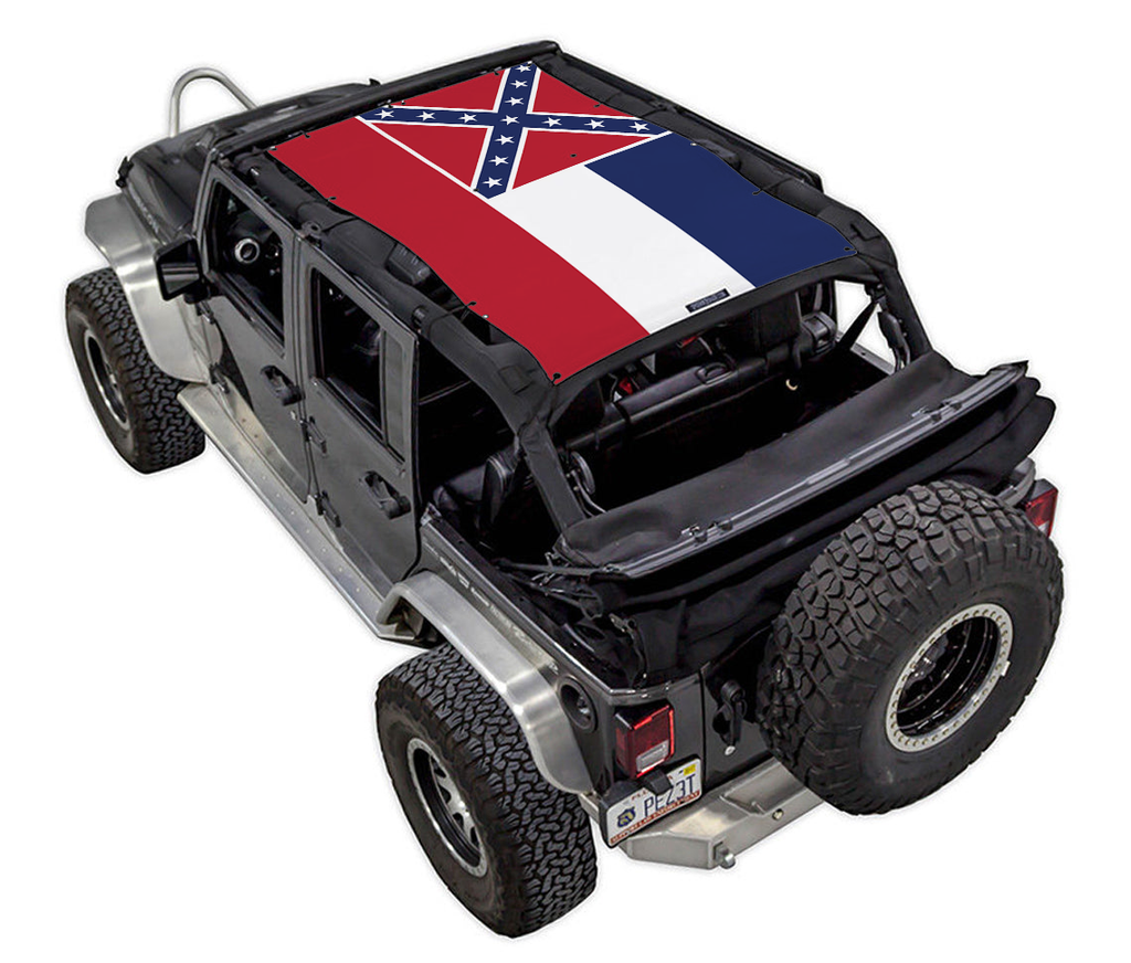 Jeep Wrangler JKU 4-Door Sun Shade Stock Printed Shade Top (2007–2017)