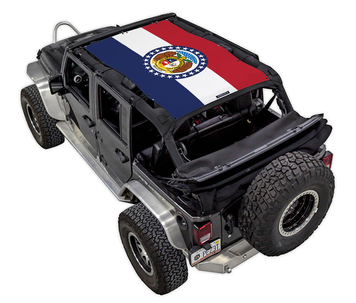 Jeep Wrangler JKU 4-Door Sun Shade Stock Printed Shade Top (2007–2017)