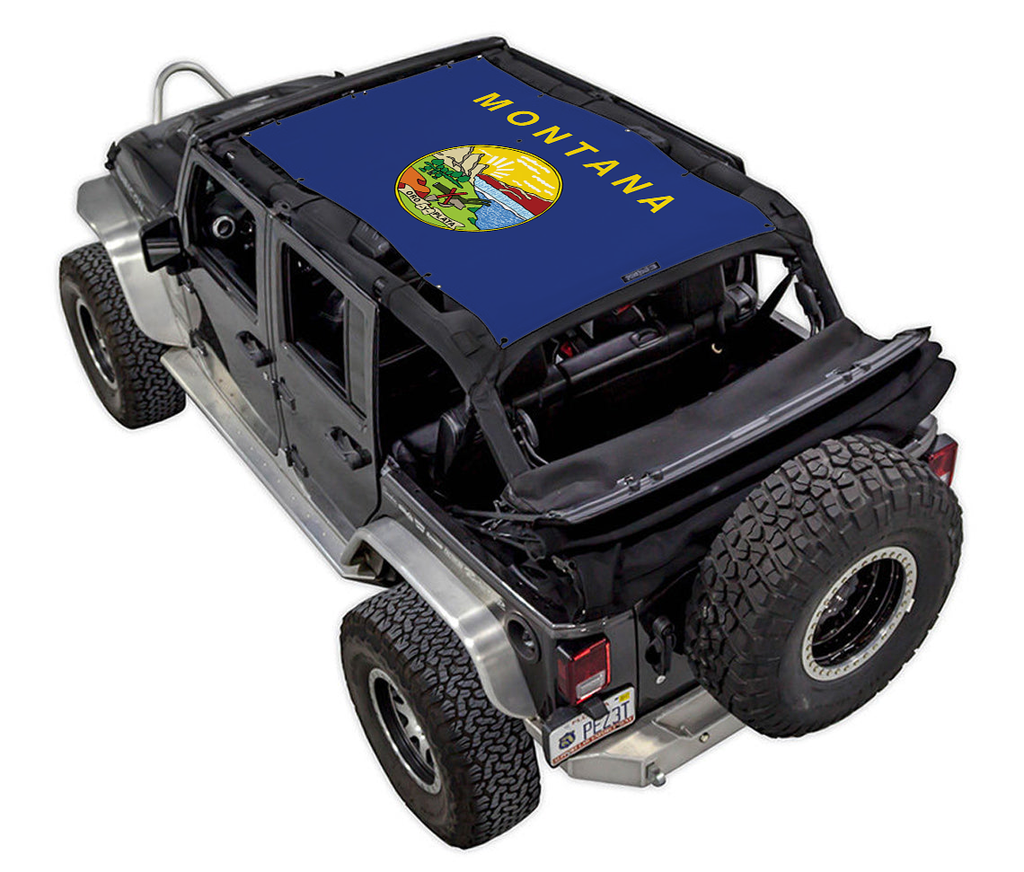Jeep Wrangler JKU 4-Door Sun Shade Stock Printed Shade Top (2007–2017)