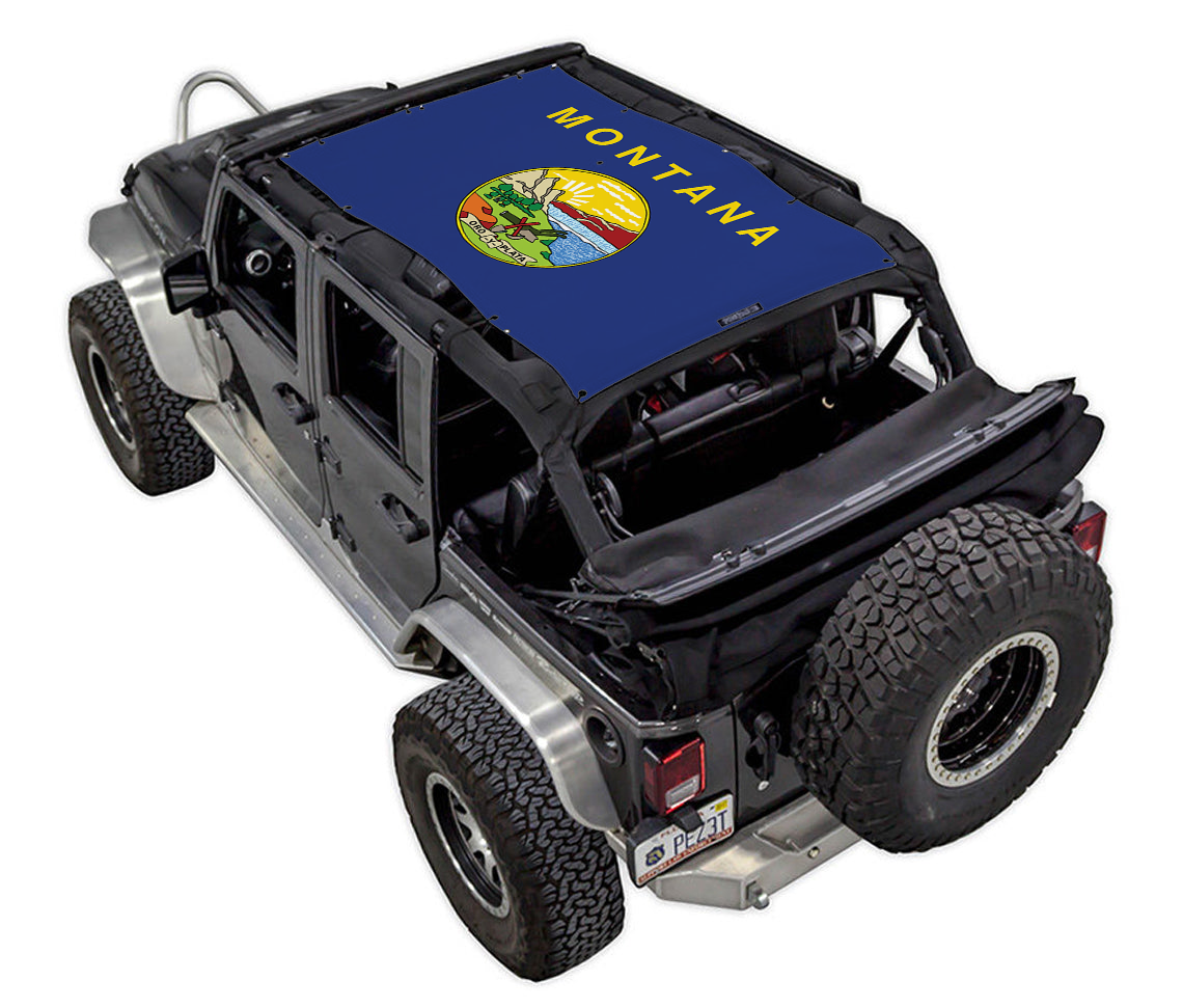 Jeep Wrangler JKU 4-Door Sun Shade Stock Printed Shade Top (2007–2017)