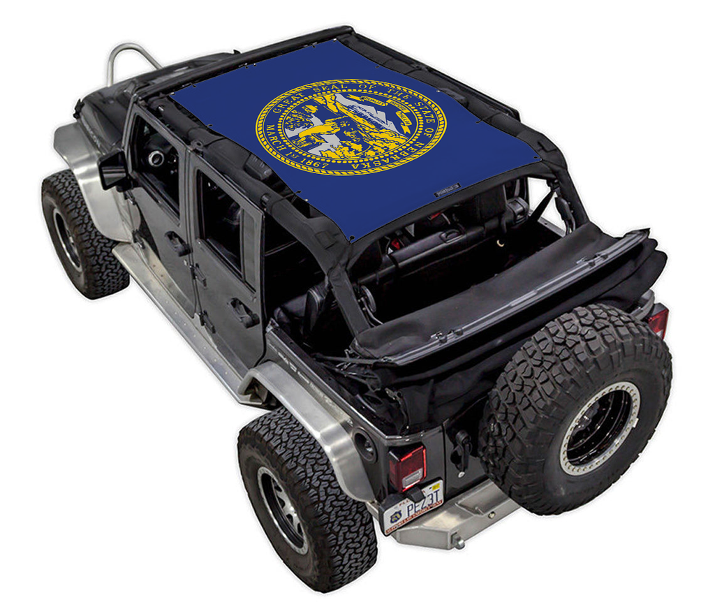 Jeep Wrangler JKU 4-Door Sun Shade Stock Printed Shade Top (2007–2017)